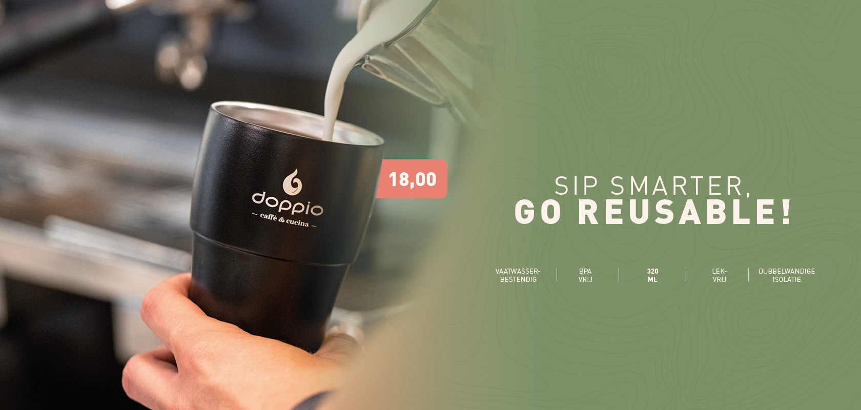 doppio header promo reusable cup 2
